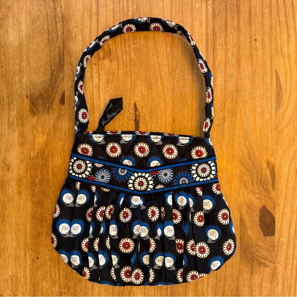 NWOT Vera Bradley Retired Hannah Pleated Small Purse in Retired Night Owl Print